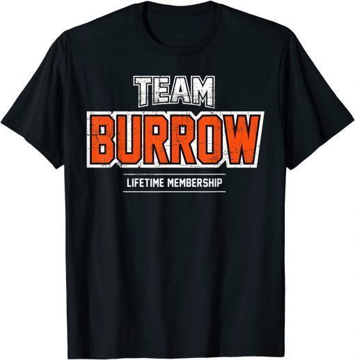 Distressed Team Burrow Proud Family Last Name Surname T-Shirt