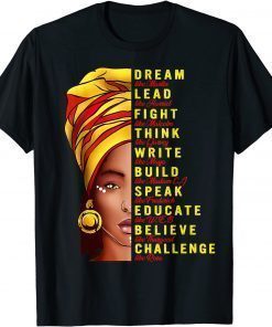 Dream Like Martin Lead Like Harriet Black History T-Shirt