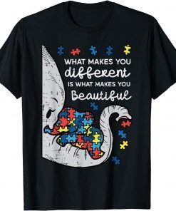 Elephant What Makes You Different Autism Awareness T-Shirt