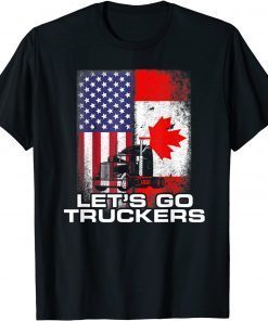 Freedom Convoy 2022 Let's Go Truckers Mandate Support T-Shirt