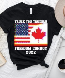 Freedom convoy 2022 American Canadian Flag Shirt