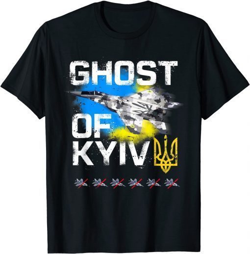 GHOST OF KYIV Ukraine Fighter Jet T-Shirt