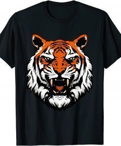 Growling Mouth Open Bengal Tiger T-Shirt