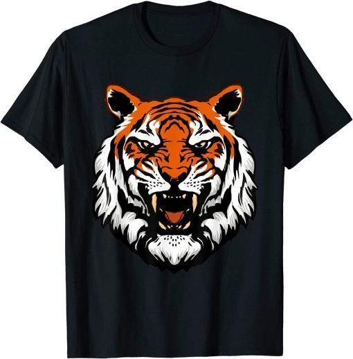 Growling Mouth Open Bengal Tiger T-Shirt