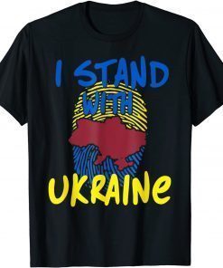 I Stand With Ukraine Flag American T-Shirt