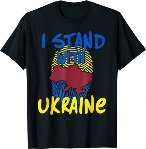 I Stand With Ukraine Flag American T-Shirt