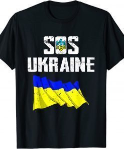 I Stand With Ukraine Flag - Support Free Ukraine Sos Ukraine T-Shirt