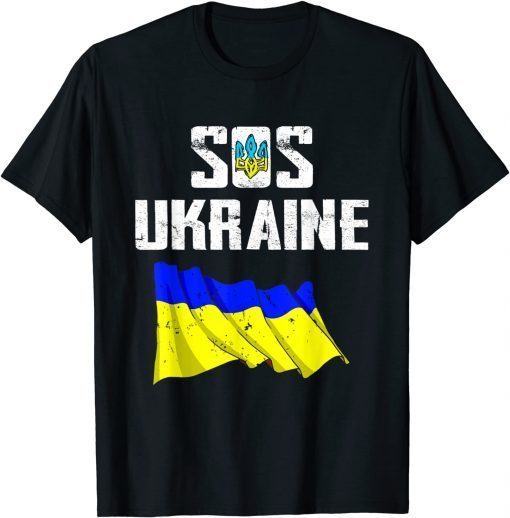 I Stand With Ukraine Flag - Support Free Ukraine Sos Ukraine T-Shirt