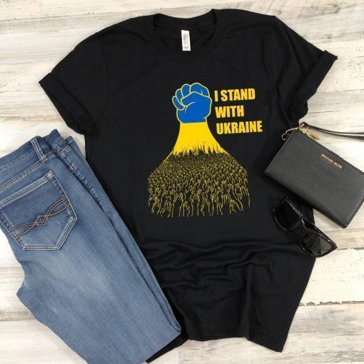 I Stand With Ukraine No War In Ukraine Ukrainian Flag T-Shirt