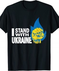 I Stand With Ukraine Support Ukraine Ukrainian Flag T-Shirt