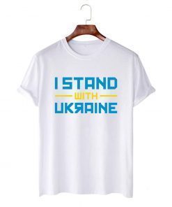 I Stand With Ukraine USA Flag T-Shirt