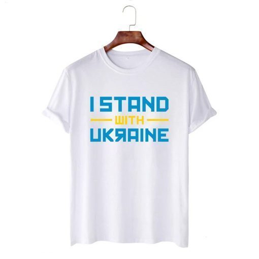 I Stand With Ukraine USA Flag T-Shirt