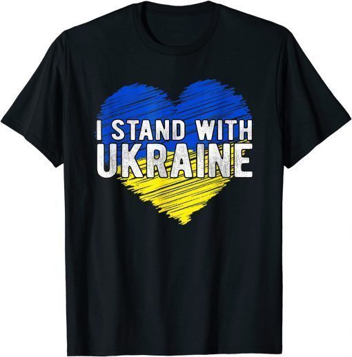 I Stand With Ukraine, Ukrainian Flag, Support Ukraine T-Shirt