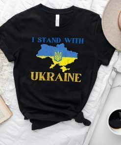 I Stand With Ukraine top War in Ukraine Ukrainian Flag T-Shirt