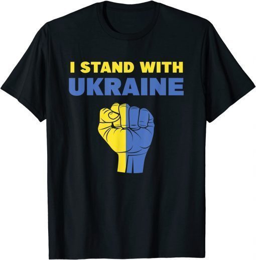 I Stand with Ukraine Support Hand Ukraine T-Shirt