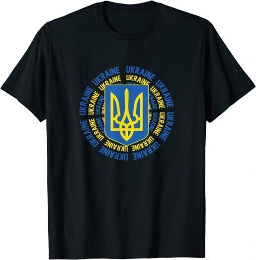 I Support Ukraine Ukrainian Flag Tee Shirt