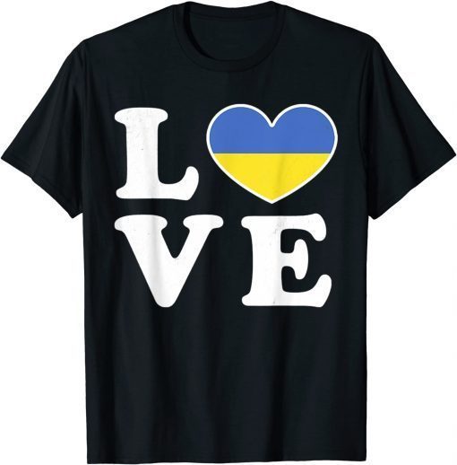 I love Ukraine Flag For Ukrainian Pride Vintage T-Shirt