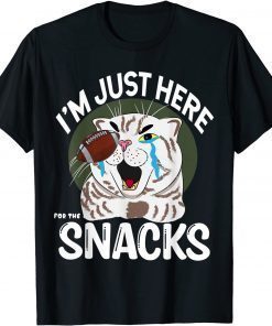 I'm Just Here For The Snacks USA Gamers Football Fans T-Shirt