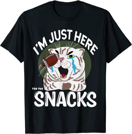 I'm Just Here For The Snacks USA Gamers Football Fans T-Shirt