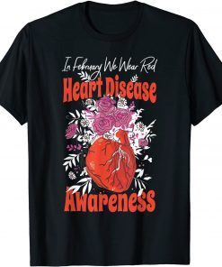 In February We Wear Red Fighter Heart Disease Awareness T-Shirt