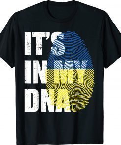 It's In My DNA Ukraine Fingerprint Ukrainian Roots Vintage T-Shirt