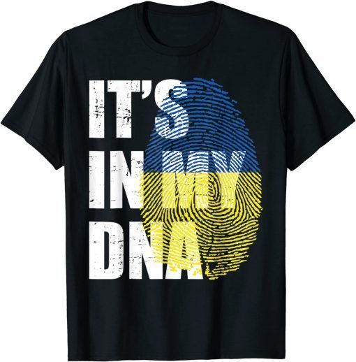 It's In My DNA Ukraine Fingerprint Ukrainian Roots Vintage T-Shirt