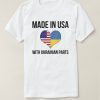 Made In USA With Ukrainian Parts Ukrainian American Flag Shirt