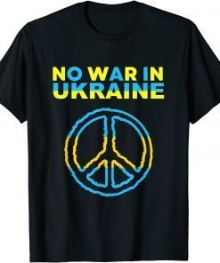 No War In Ukraine Support American Ukrainian Flag T-Shirt