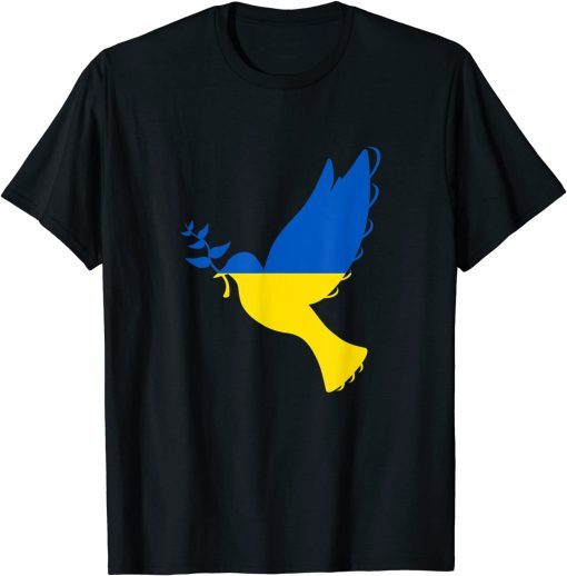 Peace in Ukraine Dove Stand with Ukraine Support Ukraine T-Shirt