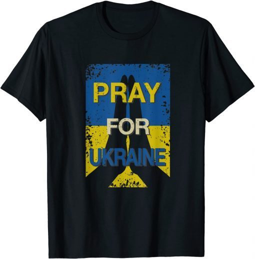 Pray For Ukraine Distressed Support & Stand for Ukraine T-Shirt