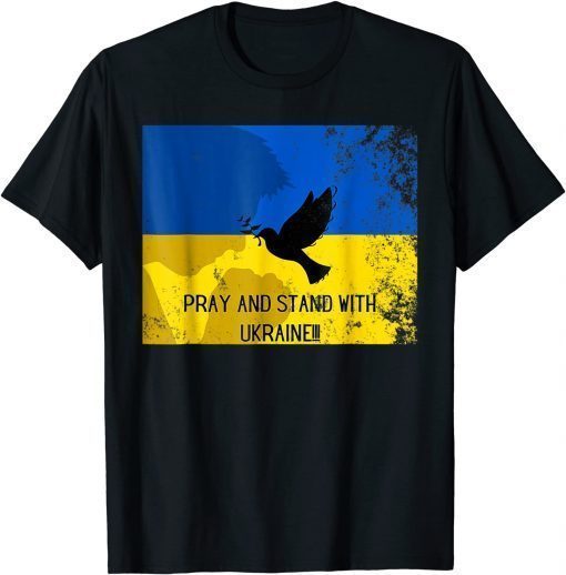 Pray For Ukraine Flag Free Ukraine - I Support Ukrainian T-Shirt