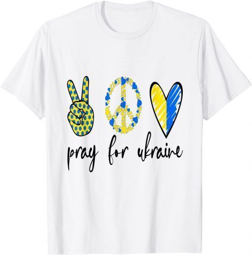 Pray For Ukraine Support Ukrainian Messy Bun Ukrainian flag T-Shirt