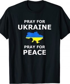 Pray for Ukraine Peace Ukraine Flag T-Shirt