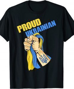 Proud Ukrainian I Stand With Ukraine Map Tee Support Ukraine T-Shirt