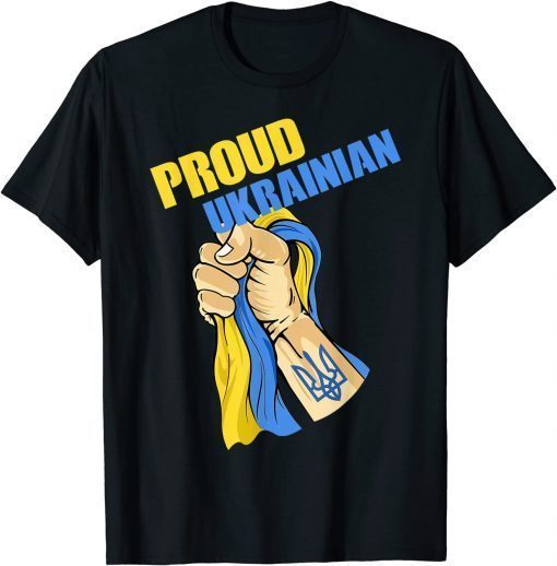 Proud Ukrainian I Stand With Ukraine Map Tee Support Ukraine T-Shirt