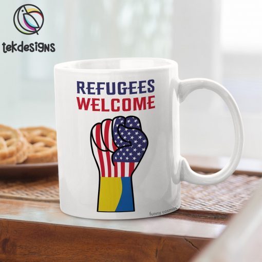 Refugees Welcome Ukraine Mug Official