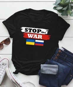 Save Russia and Stop The War I Support Ukraine I Stand With Ukraine Ukrainian Flag T-Shirt