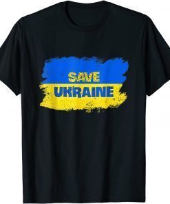 Save Ukraine I Stand With Ukraine Ukrainian Flag T-Shirt