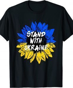 Stand with Ukraine Patriotic Ukrainian Sunflower T-Shirt