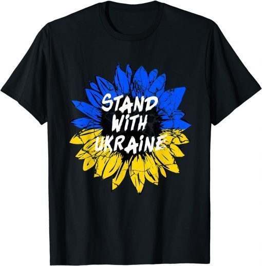 Stand with Ukraine Patriotic Ukrainian Sunflower T-Shirt