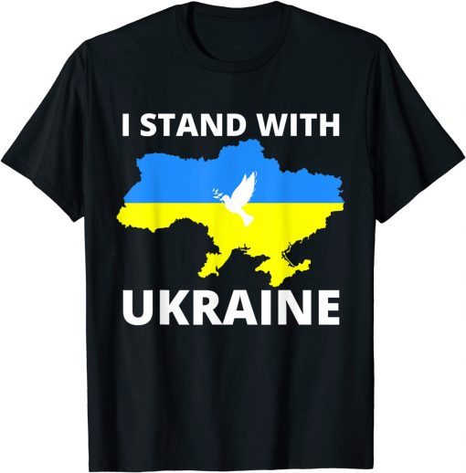 Stand with Ukraine Ukrainian Flag Support Ukraine T-Shirt