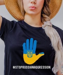 Stop Russian Aggression I Stand With Ukraine Ukrainian Flag Shirt