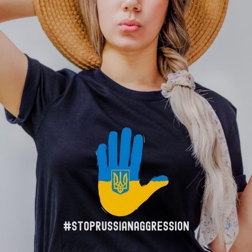 Stop Russian Aggression I Stand With Ukraine Ukrainian Flag Shirt