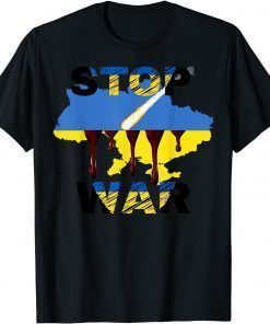 Stop Ukraine War, Peace in the World Free Ukraine Flag T-Shirt