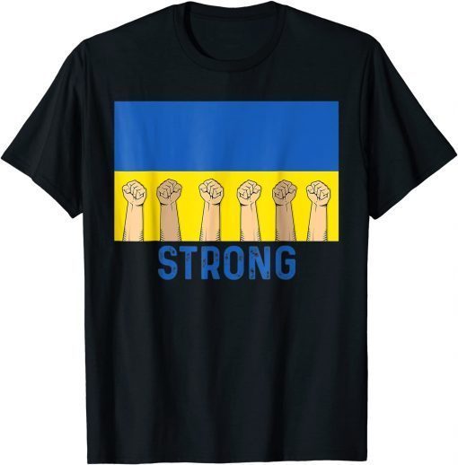 Strong Ukraine Flag vintage Ukraine Support T-Shirt