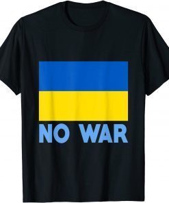 Support I Stand With Ukraine American Ukrainian Flag No War T-Shirt