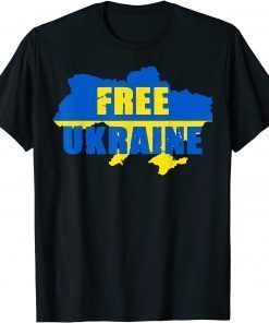 Support Ukraine I Stand With Ukraine Flag Free Ukraine T-Shirt