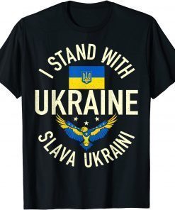 Support Ukraine I Stand With Ukraine Ukrainian Flag Patriot T-Shirt