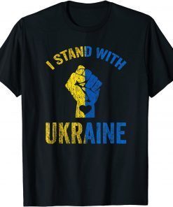 Support Ukraine I Stand With Ukraine Ukrainian Flag T-Shirt