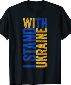 Support Ukraine I Stand With Ukraine Vintage Flag T-Shirt